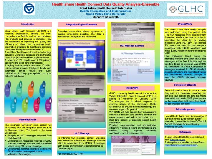 Upendra Khimavath, Health Share Network Connect Data Quality Analysis- Ensemble Nov 2018